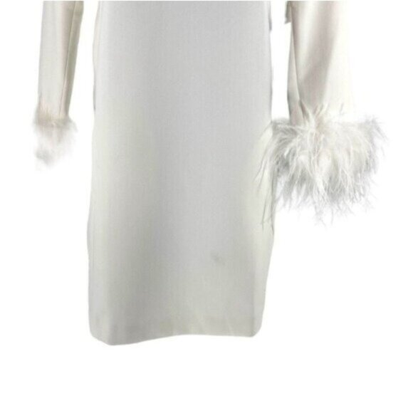 Tuckernuck NEW White Feather Mod Ellie Long Sleeve Cocktail Mini Dress Size XXL - Picture 6 of 10